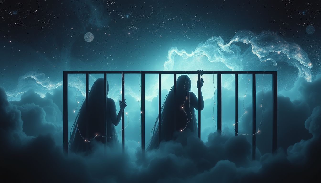 Hinter Gitterstäben träumen symbolisiert oft Gefühle von Gefangenheit.