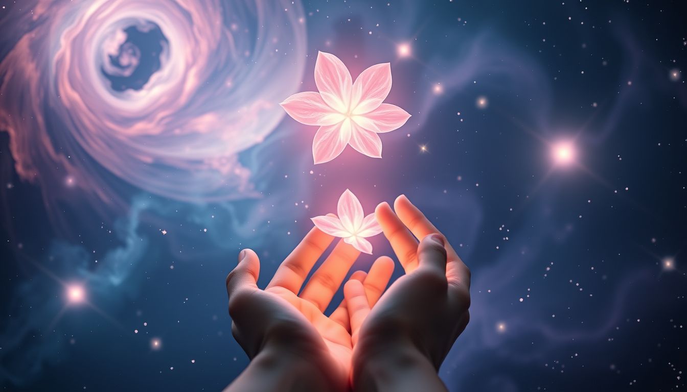 Das Berühren von Reseda symbolisiert Nähe zu innerer Heilung.