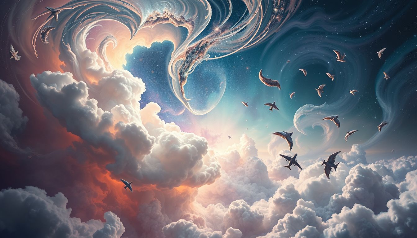 Turbulenzen im Flugzeug symbolisieren innere Konflikte und Unsicherheiten.