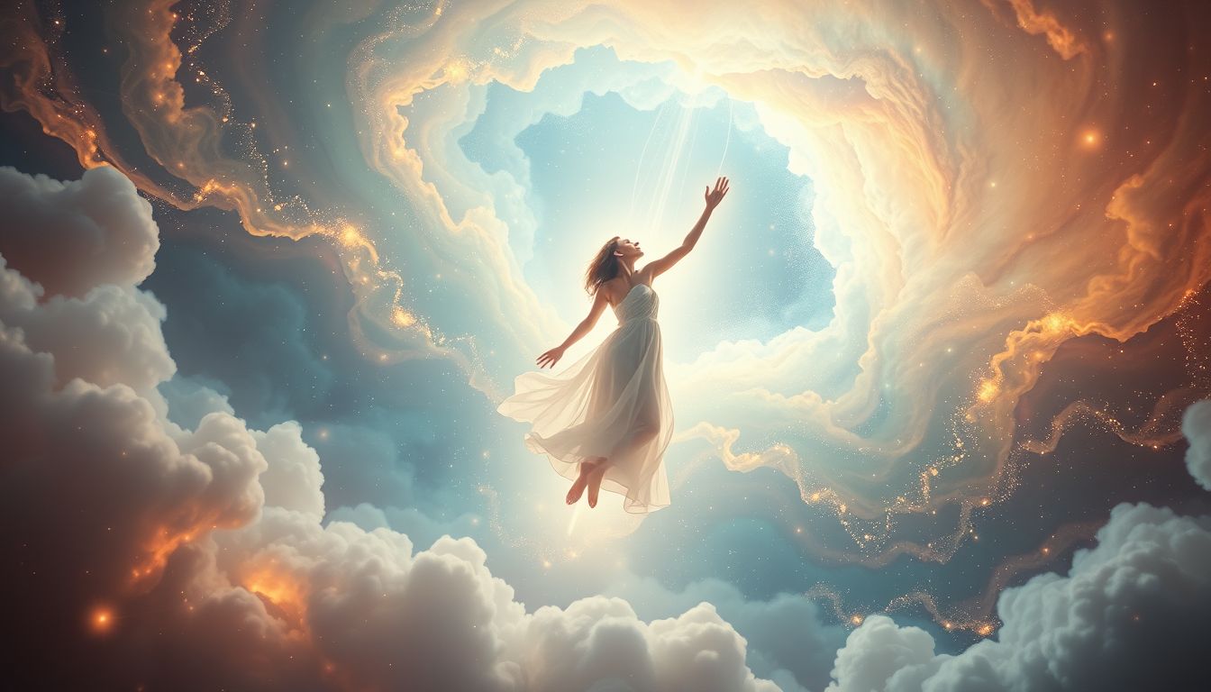 Träume vom Aufsteigen symbolisieren oft spirituelles Wachstum und Freiheit.