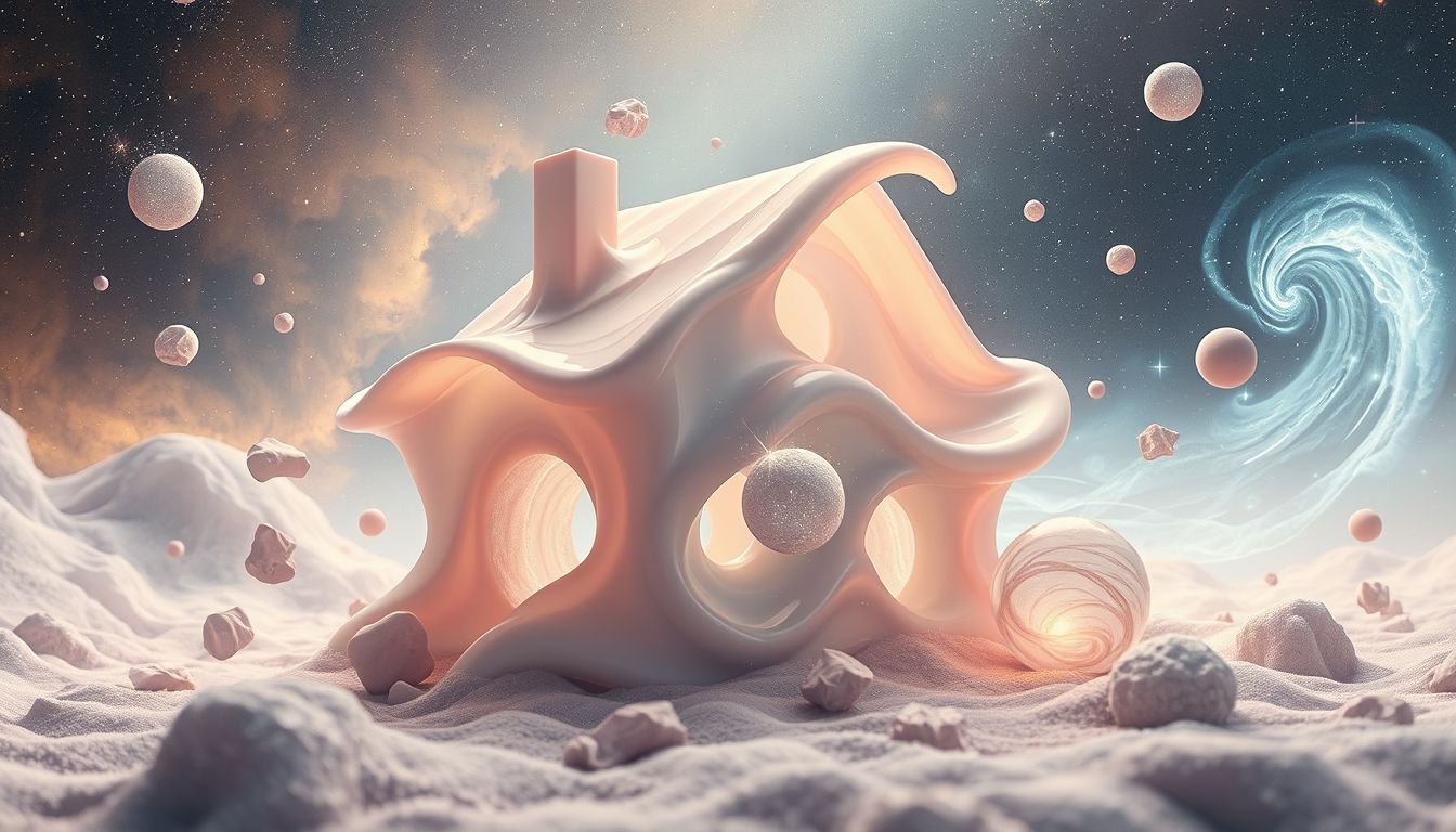 Ein sich veränderndes Haus symbolisiert persönliche Entwicklung und Wandel.