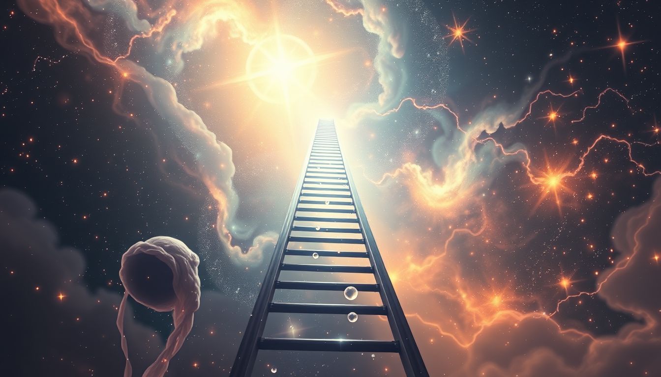Der Traum von Himmelsleitern symbolisiert spirituellen Aufstieg und Erleuchtung.