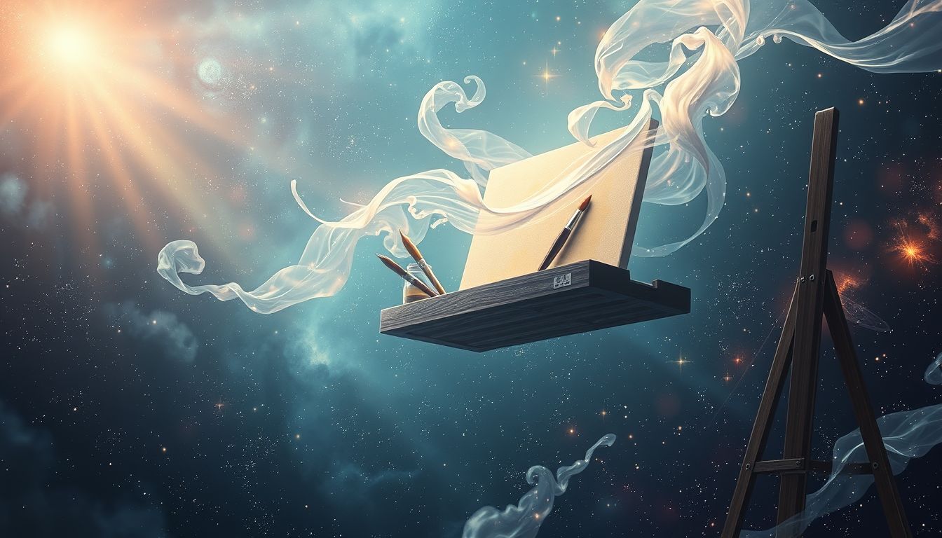 Ein Künstleratelier im Traum symbolisiert kreative Entfaltung und Inspiration.