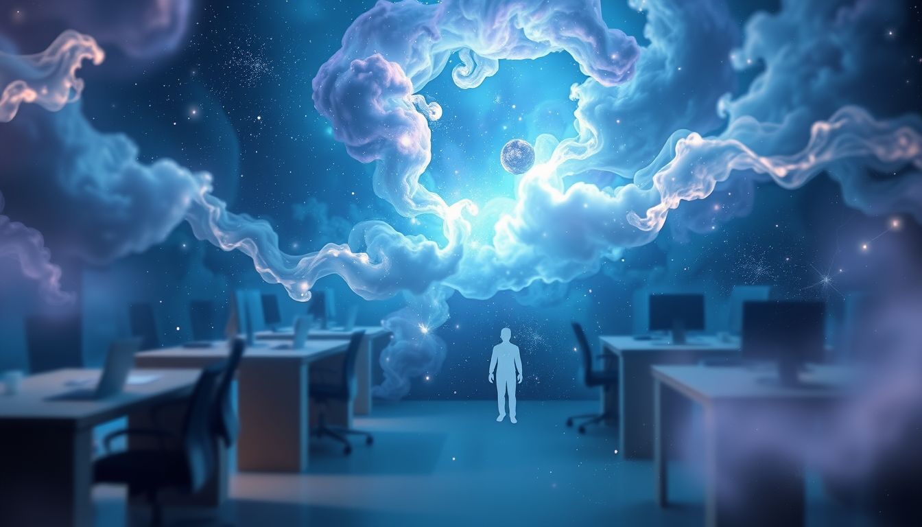 Träume von Eskorten im Büro spiegeln oft berufliche Unsicherheit wider.