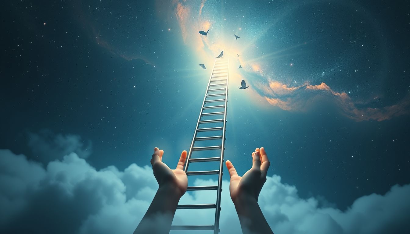 Der Traum von selbstgebauter Himmelsleiter symbolisiert persönliche Weiterentwicklung.