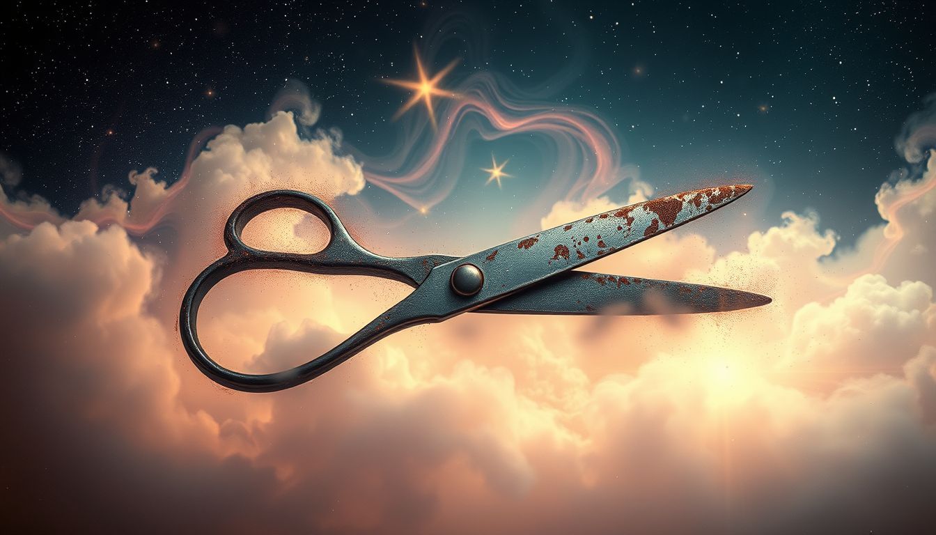 Der Traum von rostiger Schere symbolisiert veraltete, blockierte Lebenssituationen.