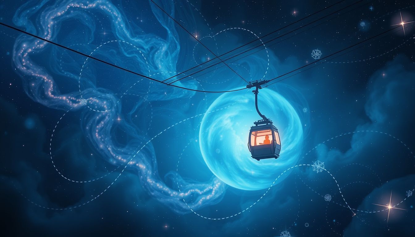 Eine Seilbahn-Überfahrt im Traum symbolisiert Balance zwischen Hilfe und Prüfung.