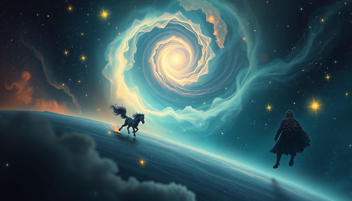 Von einem Pony verfolgt werden symbolisiert unerwartete Herausforderungen im Leben.