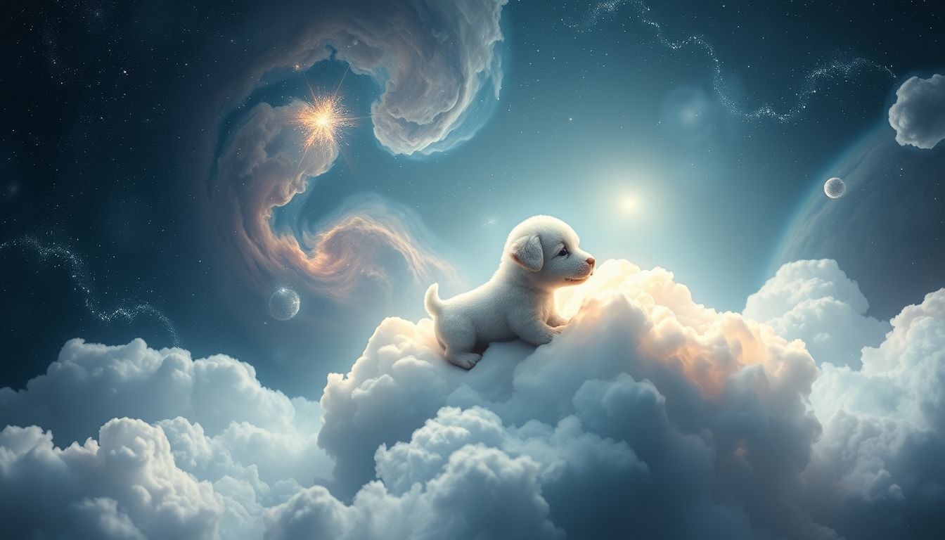 Ein Welpe ohne Mutter symbolisiert Schutzlosigkeit und Sehnsucht nach Führung.