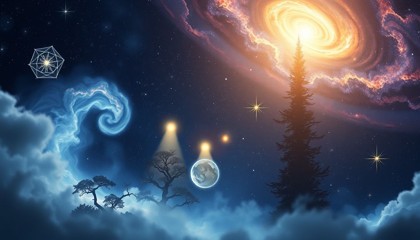 Wipfel symbolisieren spirituelles Wachstum und Aufstieg zum Bewusstsein.