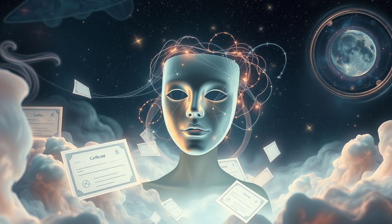 Das Zeugnis als Maske offenbart verborgene Identitätskonflikte im Traum.