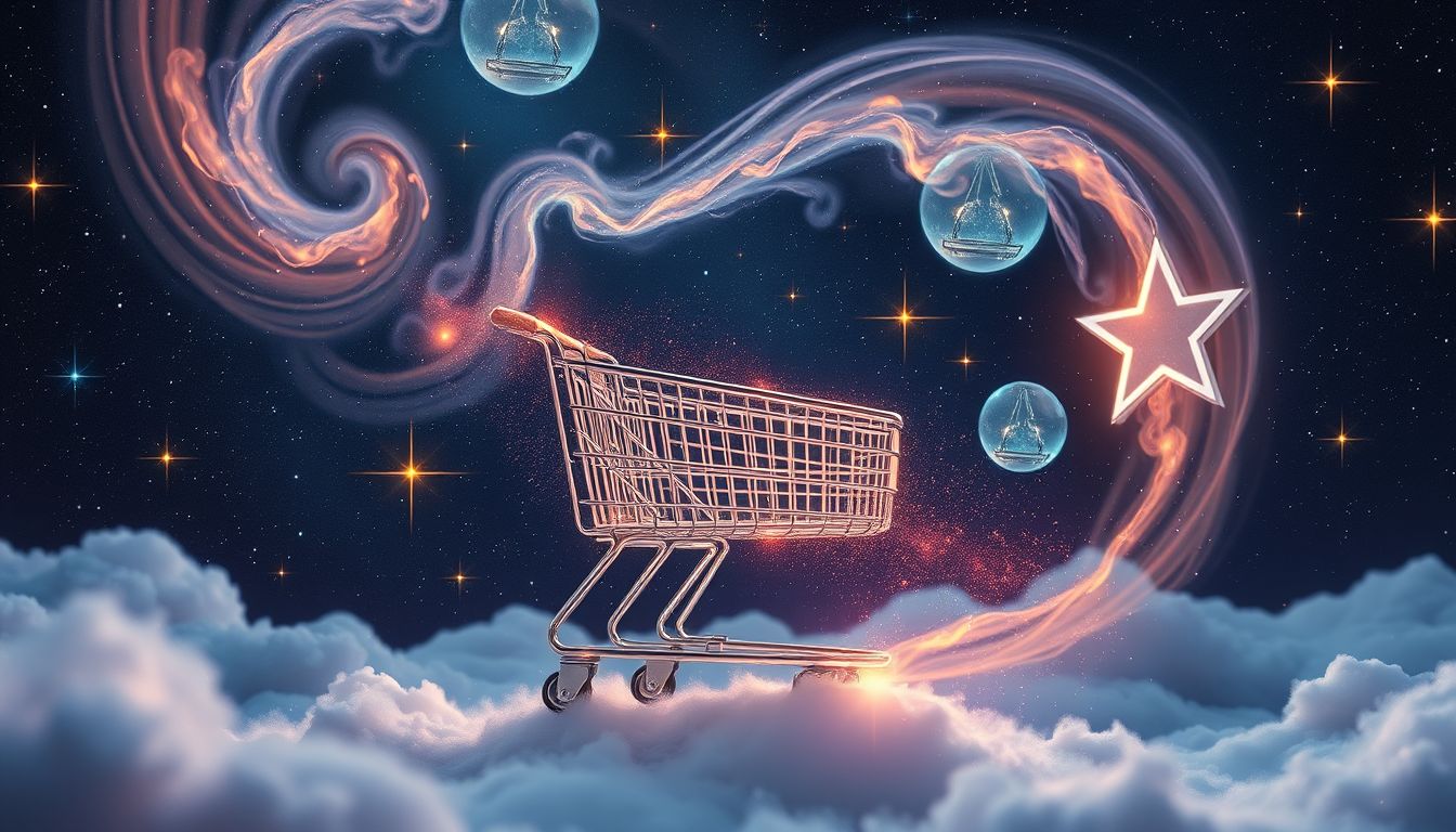 Der Einkaufswagen symbolisiert oft Verantwortung und Lebenswegentscheidungen im Traum.