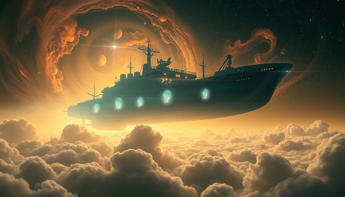 Ein Frachter mit gefährlicher Ladung symbolisiert innere Ängste und Risiken.