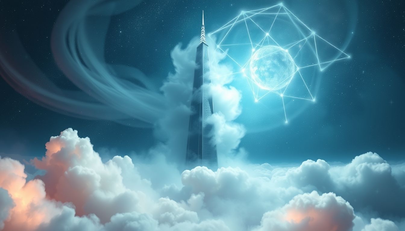 Das Hochhaus im Nebel symbolisiert oft innere Unsicherheit und Orientierungslosigkeit.