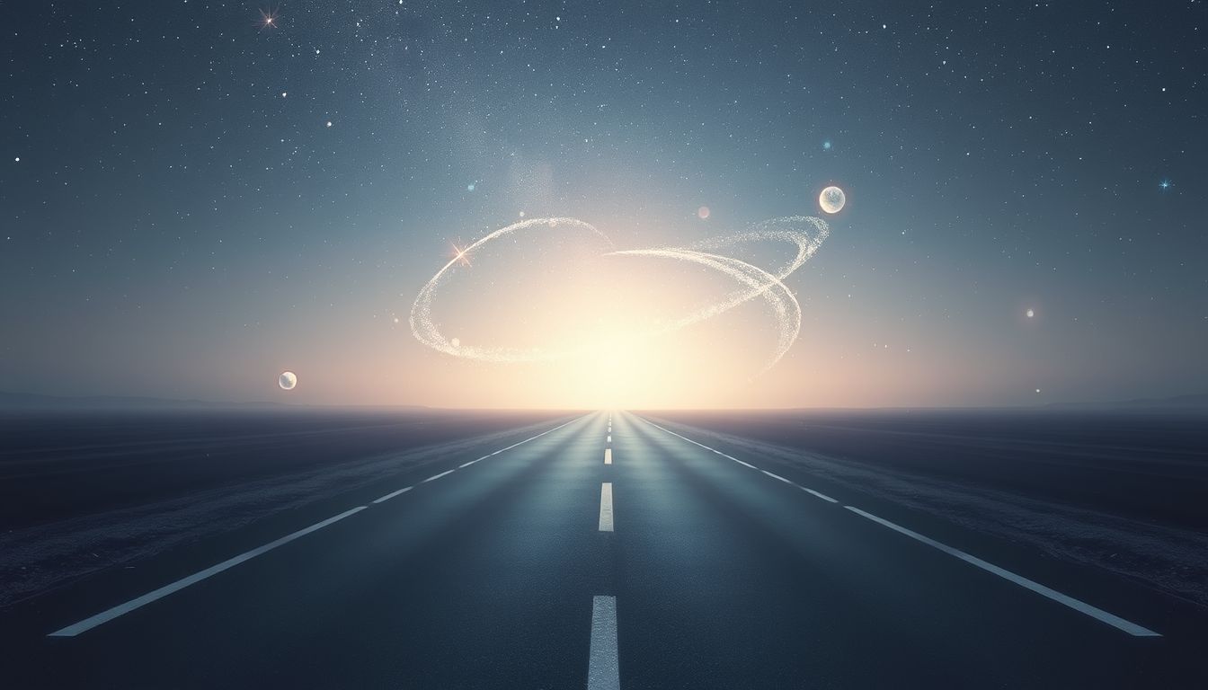 Eine leere Straße symbolisiert oft innere Einsamkeit oder Frieden.