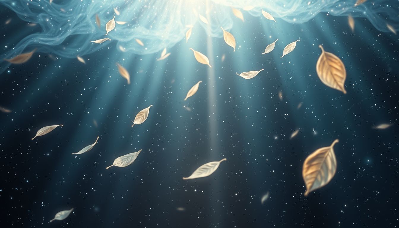 Fallende Blätter symbolisieren Vergänglichkeit und natürliche Lebenszyklen im Traum.