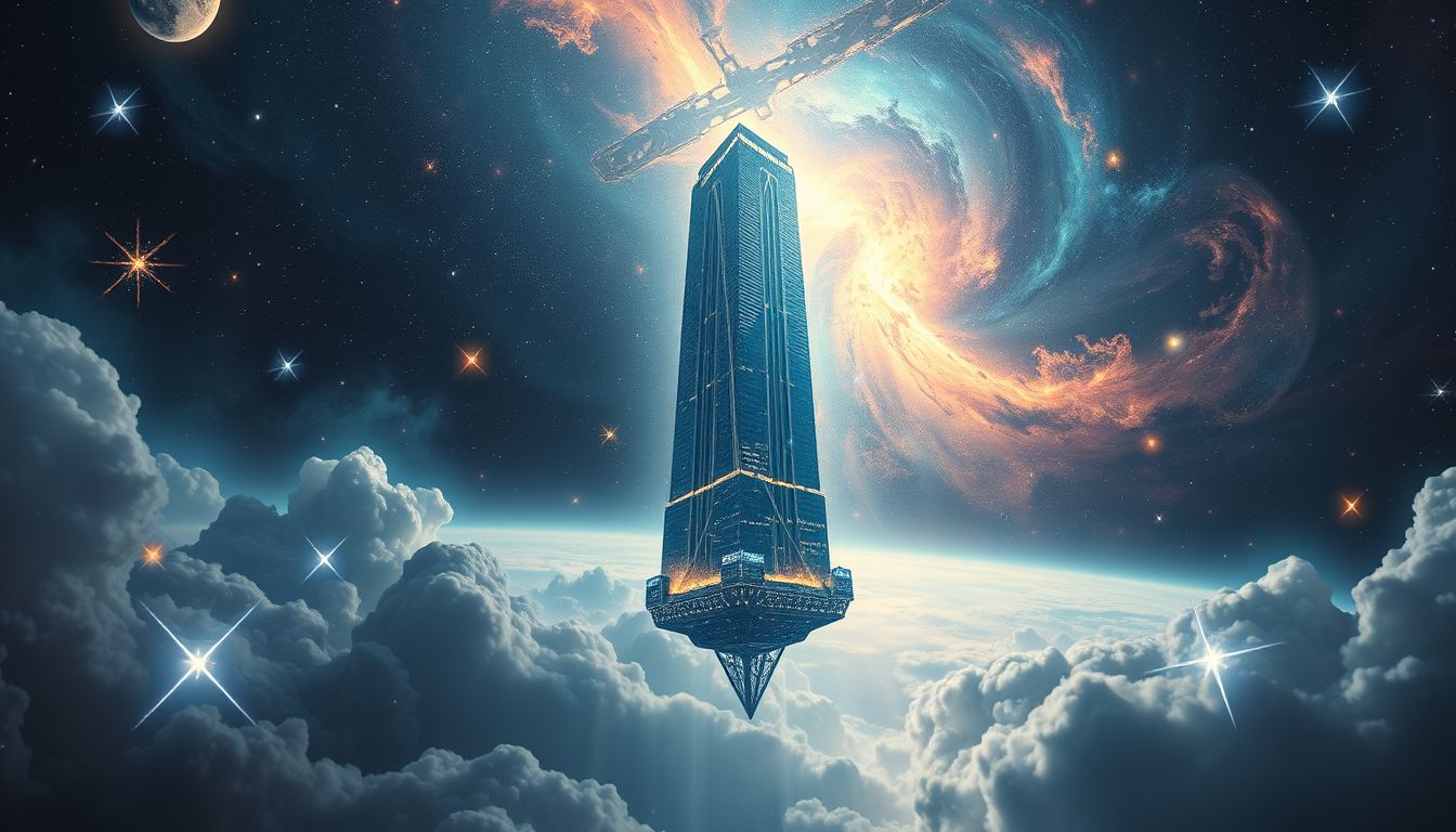 Ein neigendes Hochhaus symbolisiert tiefsitzende Unsicherheiten und Instabilität.