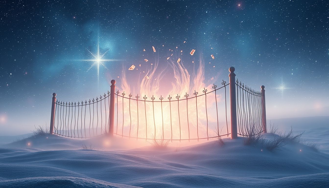 Einen Zaun verkaufen symbolisiert Loslassen von Grenzen und Einschränkungen.