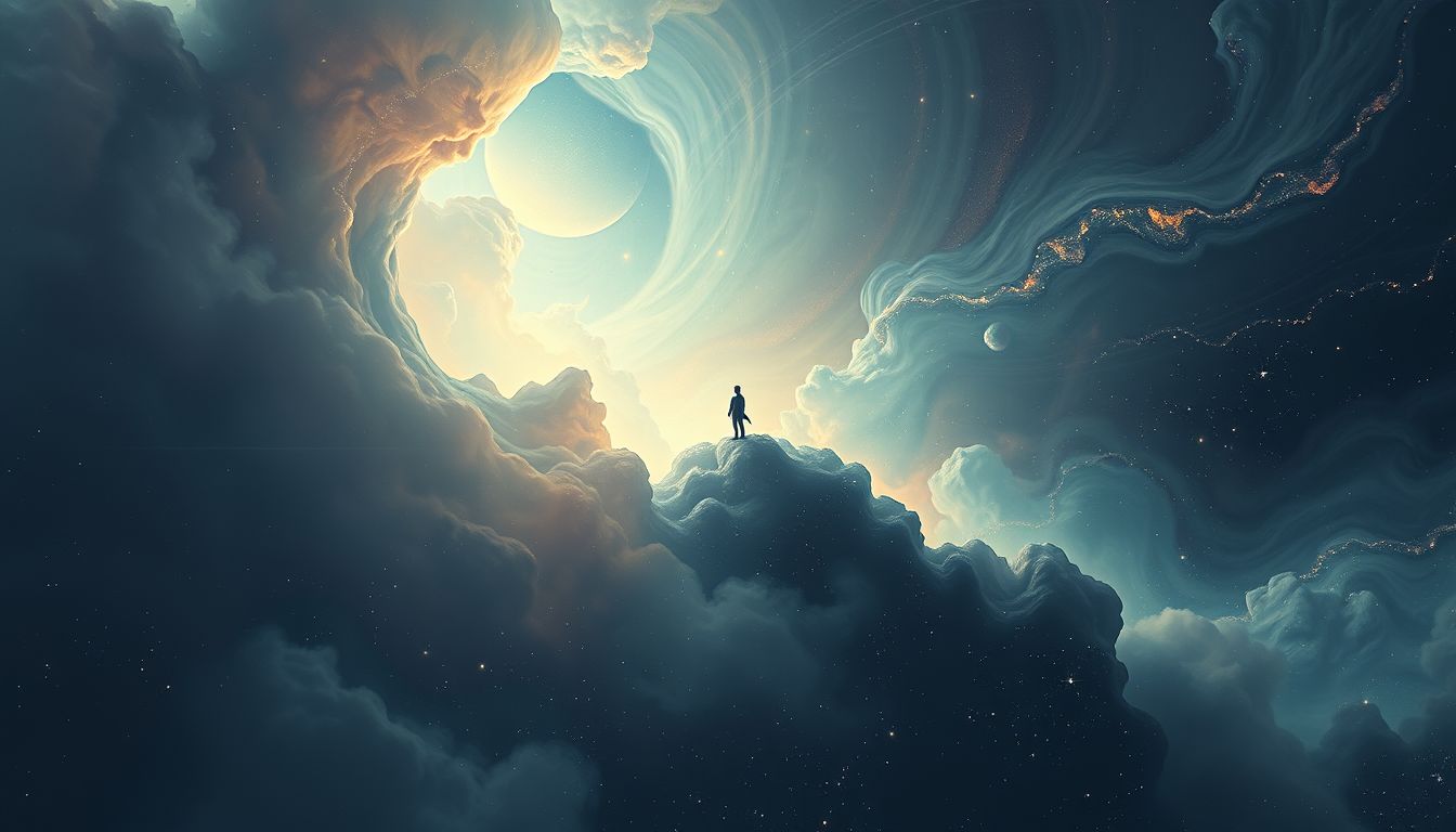 Isolation im Weltraum symbolisiert tiefe Einsamkeit und Lebensangst.