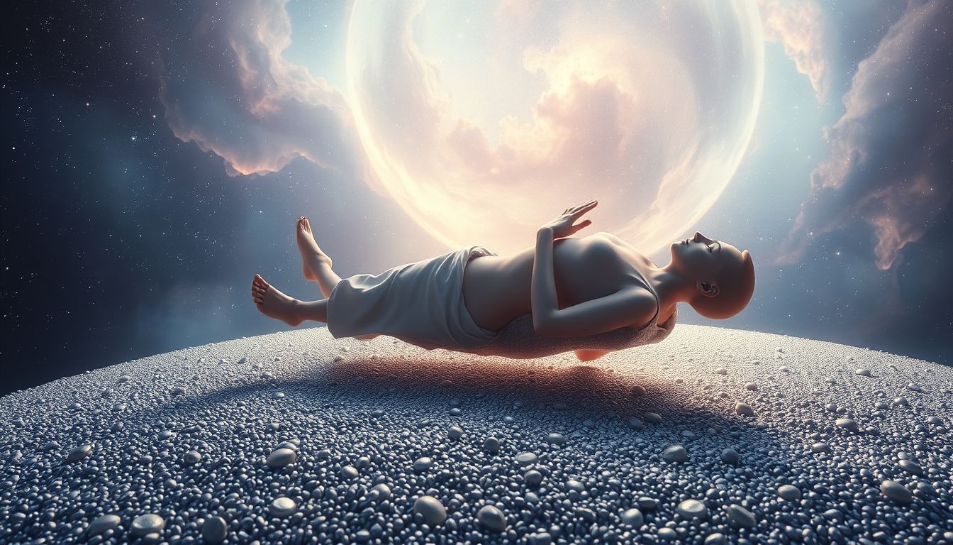 Träumen, auf Schotter zu liegen, symbolisiert innere Unruhe und Schmerz.