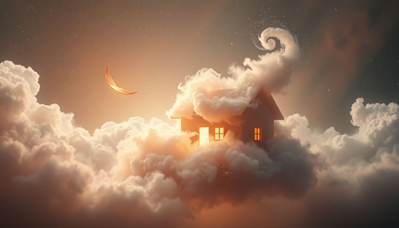 Ein Haus voller Staub symbolisiert ungelöste Probleme und Vernachlässigung.