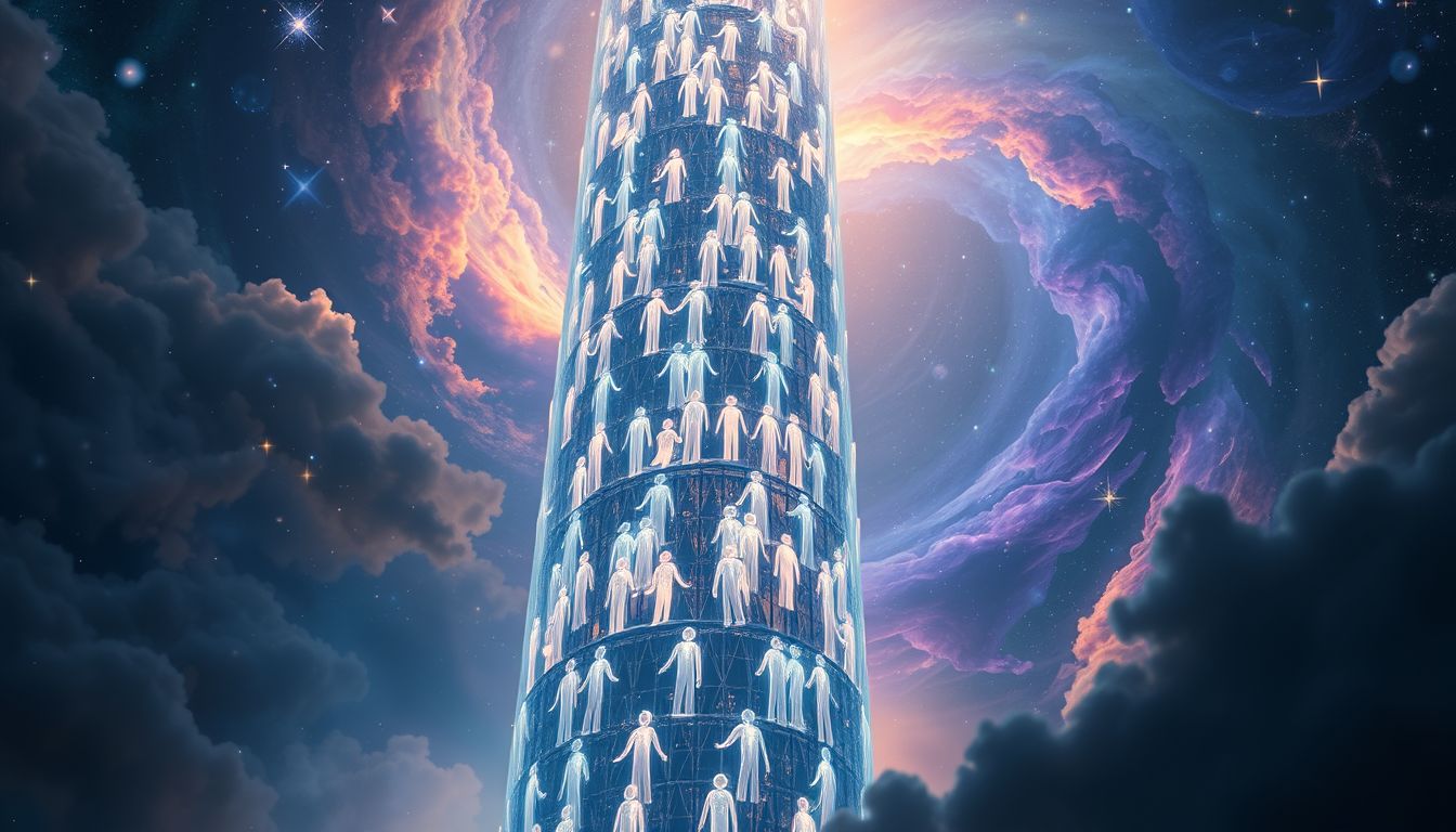 Hochhäuser symbolisieren komplexe soziale Netzwerke und Gemeinschaftsgefühle.