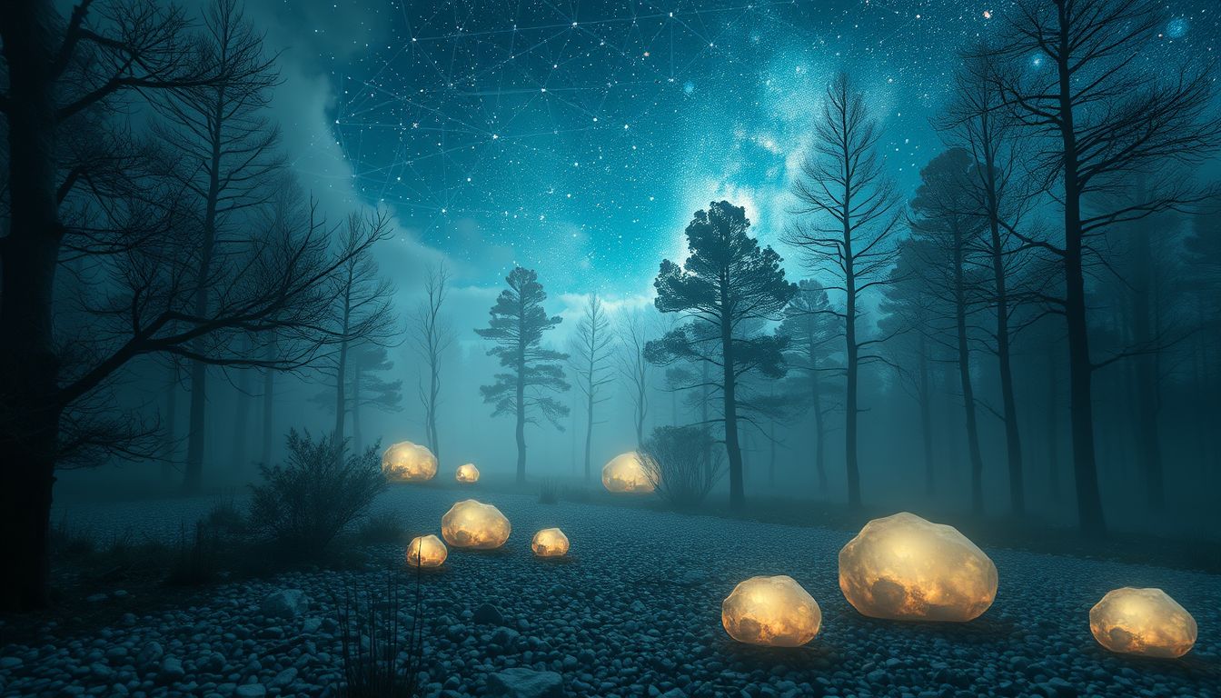 Schotter im Wald symbolisiert oft innere Unruhe und Konflikte.