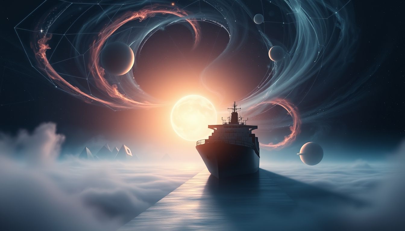 Ein Frachter im Hafen symbolisiert neue Chancen und sichere Ankünfte.