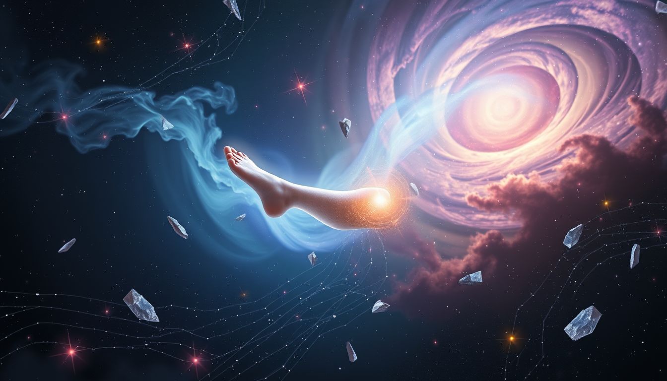 Ein gebrochenes Bein im Traum symbolisiert unerwartete Lebensrückschläge.