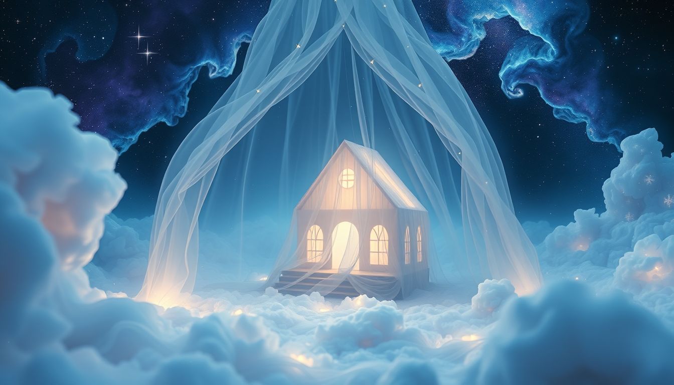 Das Abdecken eines Hauses symbolisiert Schutz vor emotionalen Belastungen.