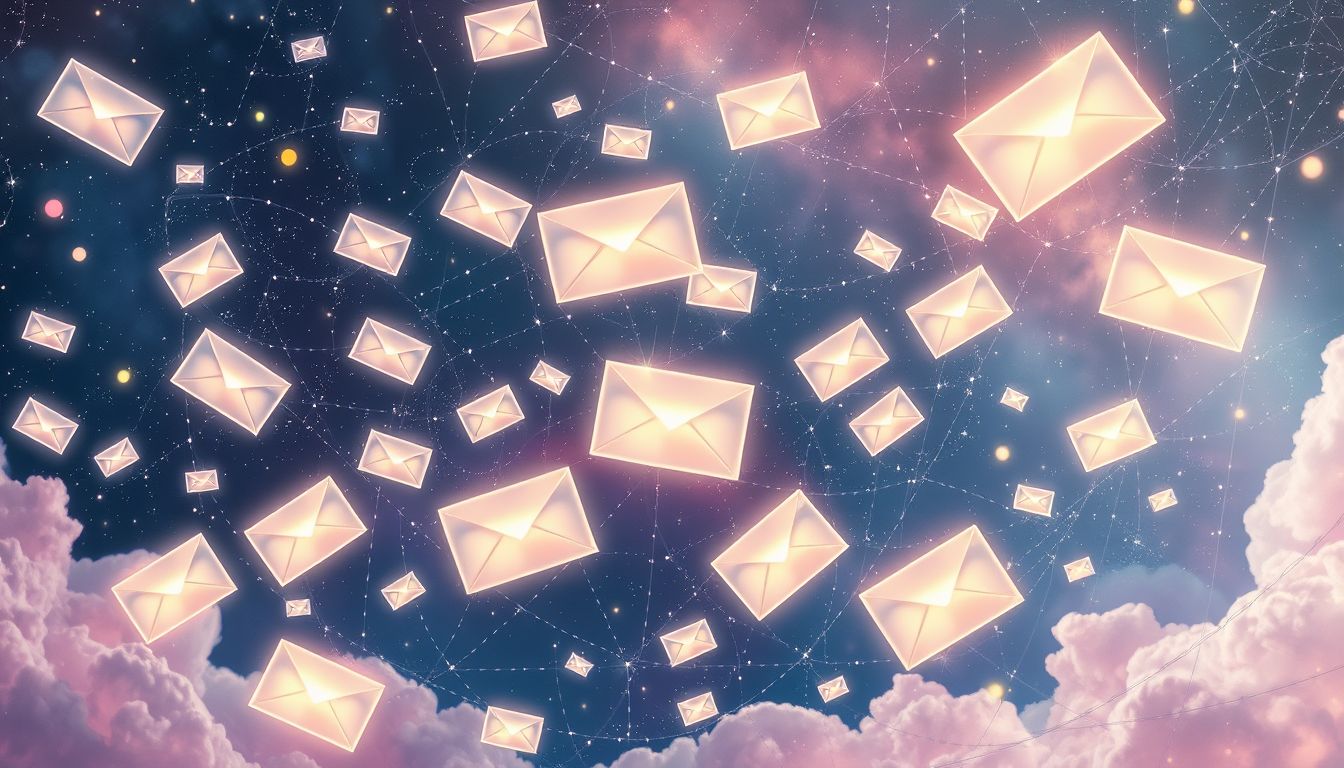 Das Anhäufen von Briefen symbolisiert unerledigte Botschaften im Traum.