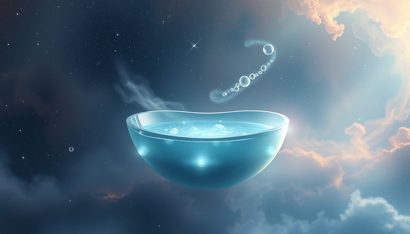 Baden in klarer Wanne symbolisiert Reinigung und inneren Neuanfang.