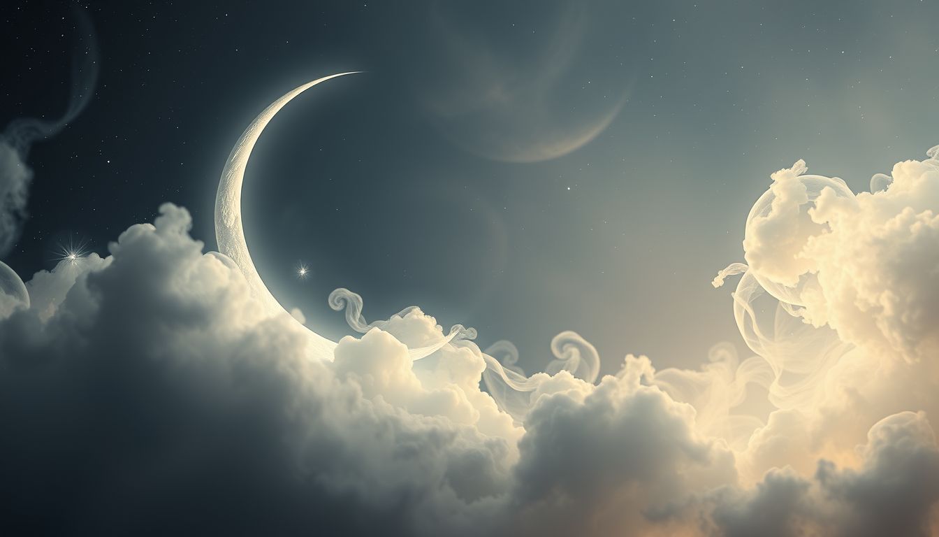Der abnehmende Mond symbolisiert im Traum Loslassen und Neuanfang.