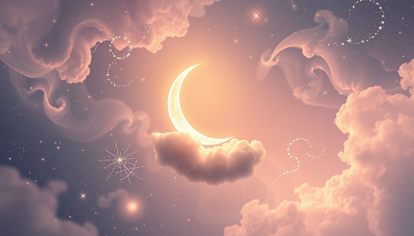Der Mond symbolisiert im Traum oft innere Harmonie und universelle Verbindung.