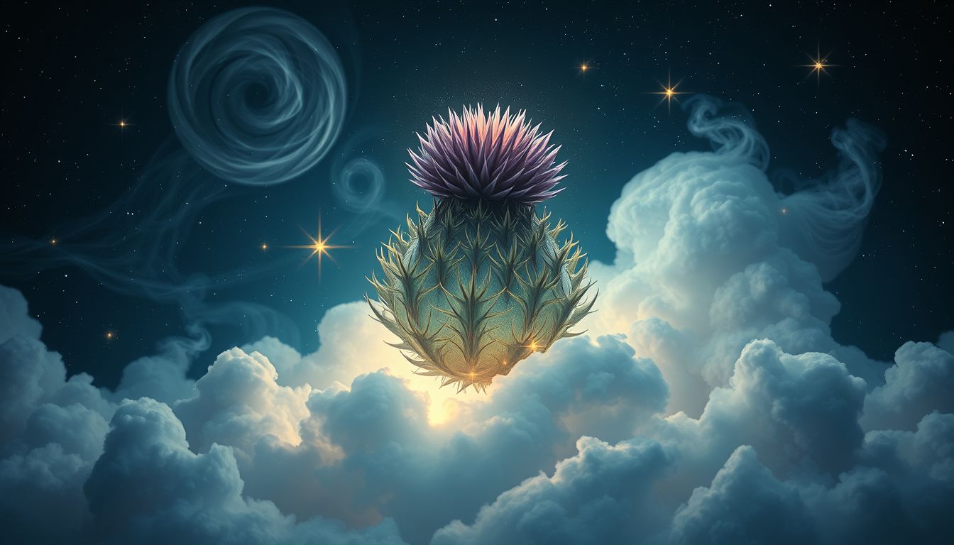 Die Distel symbolisiert Schutz, Widerstandskraft und Überwindung von Schmerz.