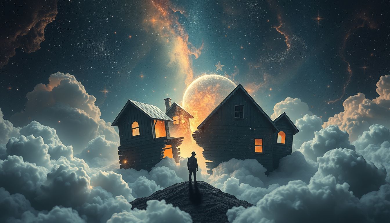 Ein Baumeister verliert Haus, symbolisiert Kontrollverlust und Neuanfang.