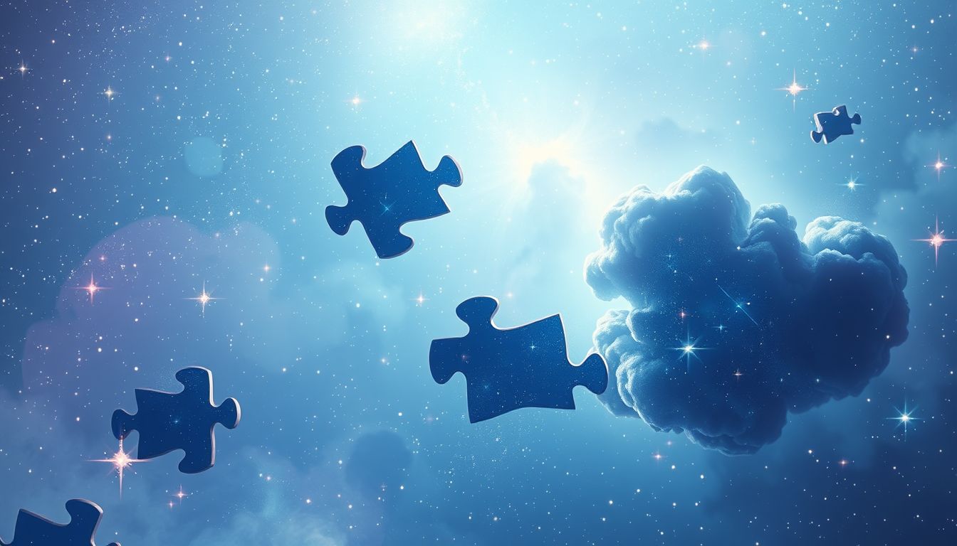 Ein Puzzle mit einem Bild von einem Ort symbolisiert Fernweh und Unruhe.