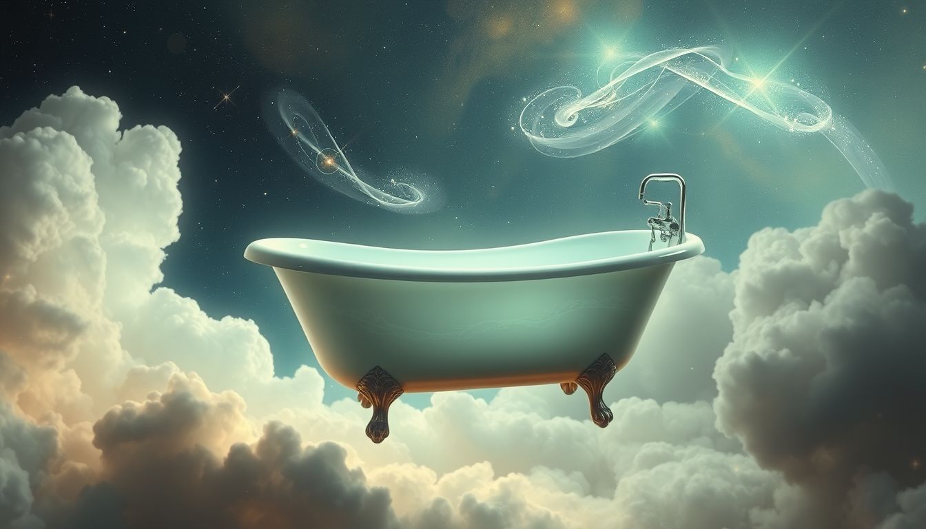 Eine alte Wanne symbolisiert oft Vergangenes und emotionale Reinigung.