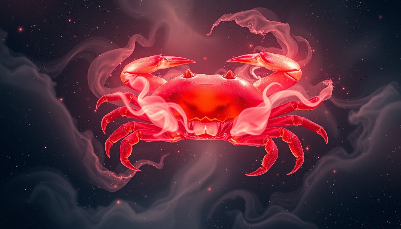 Eine rote Krabbe symbolisiert Leidenschaft und unterschwellige Emotionen im Traum.