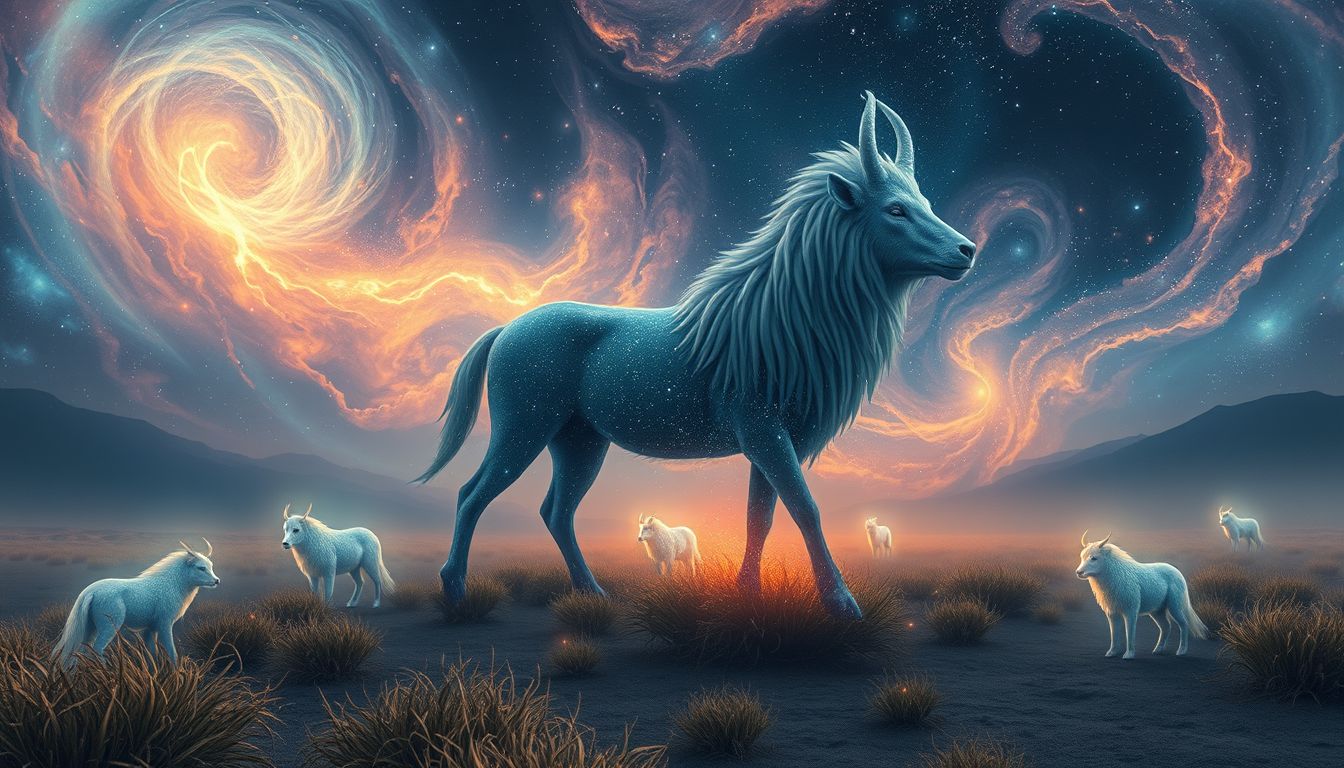 Tiere in der Steppe symbolisieren instinktive Kraft und Freiheit.