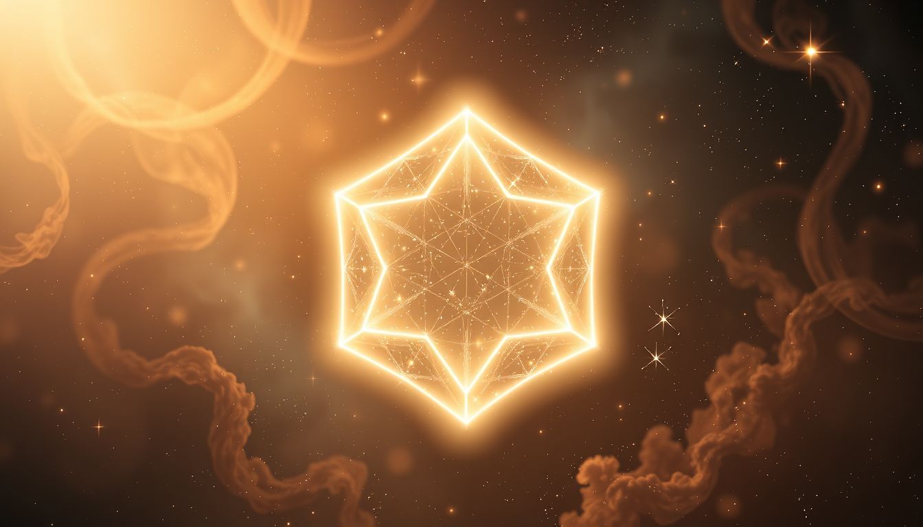 Das Fünfeck symbolisiert die Harmonie der fünf menschlichen Sinne.