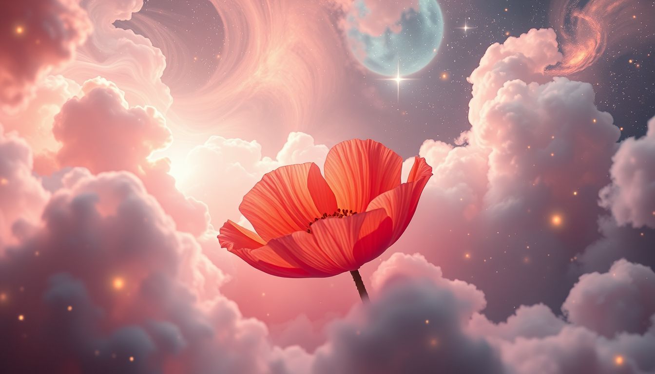 Die Mohnblume symbolisiert im Traum Ruhe, Frieden und bleibende Erinnerung.