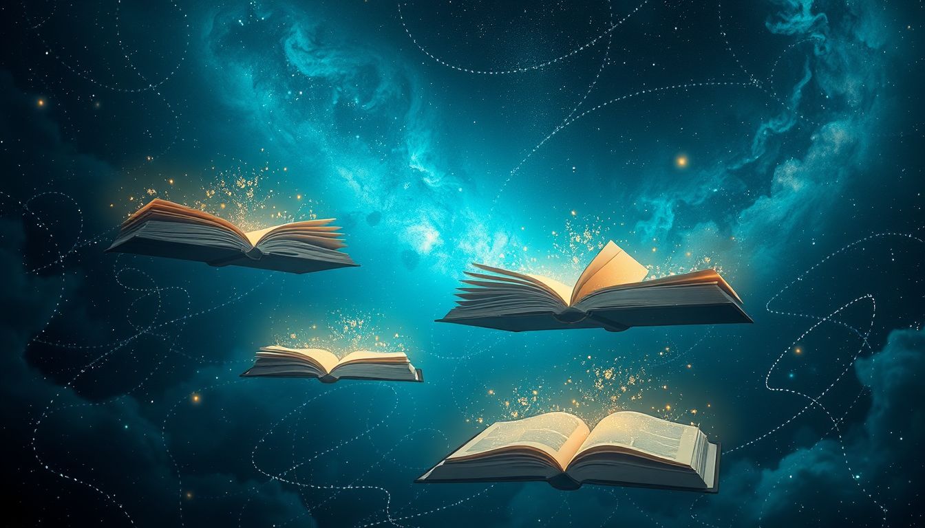 Regale mit Büchern symbolisieren Wissensdurst und geistige Entwicklung.