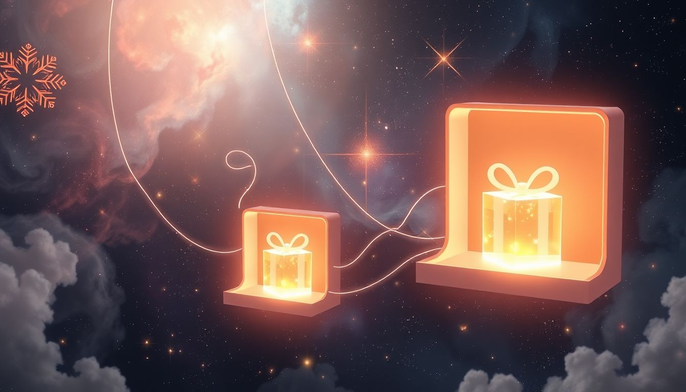 Regale mit Geschenken symbolisieren Wertschätzung und enge Beziehungen.