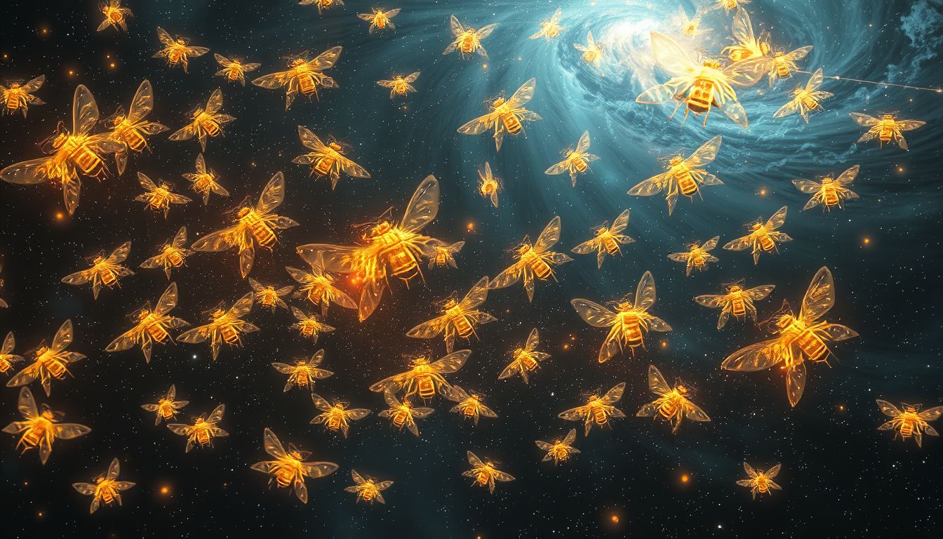 Eine Schar Wespen im Traum symbolisiert drohende Konflikte und Ärger.