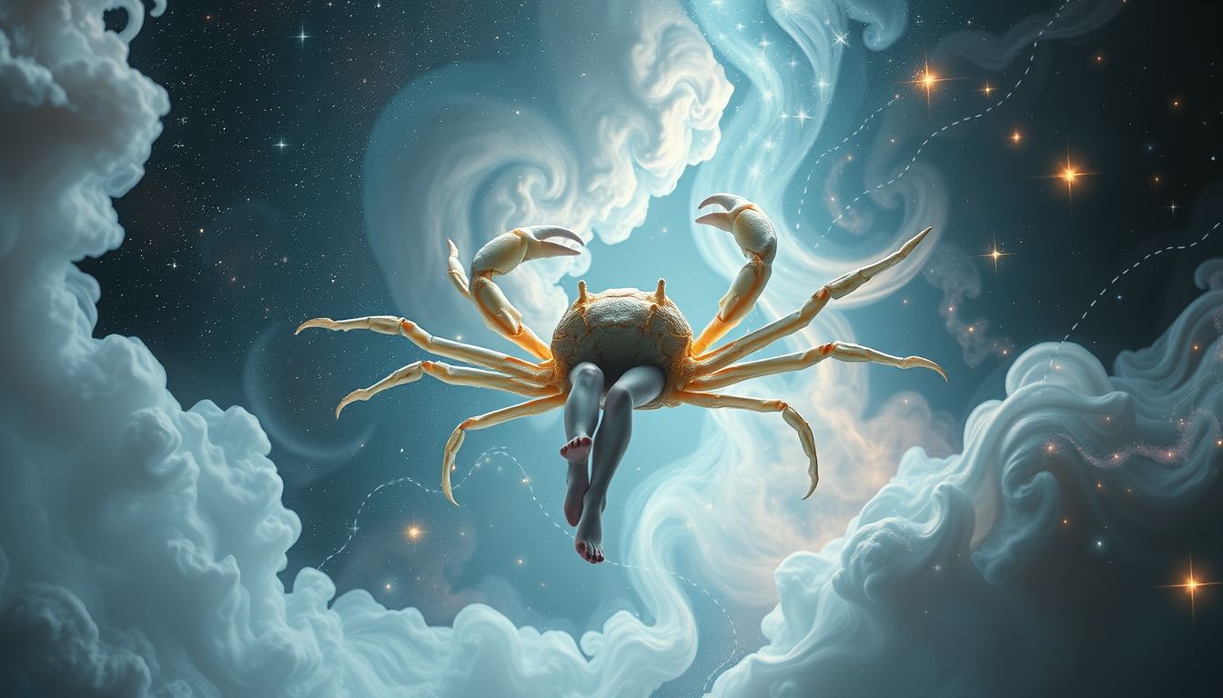 Sich in eine Krabbe verwandeln symbolisiert Veränderung und Selbstschutz.