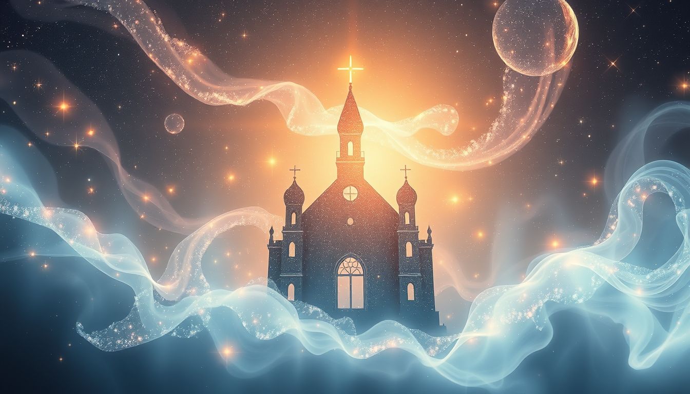 Sich in einer Kirche niederlassen symbolisiert inneren Frieden und Glaubensstärke.