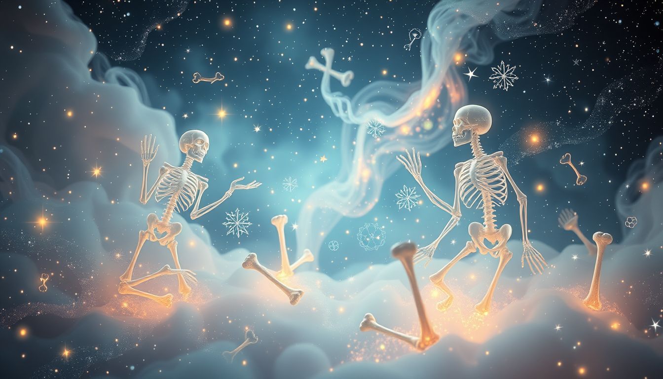 Skelette symbolisieren im Traum oft Vergänglichkeit und Lebensende.