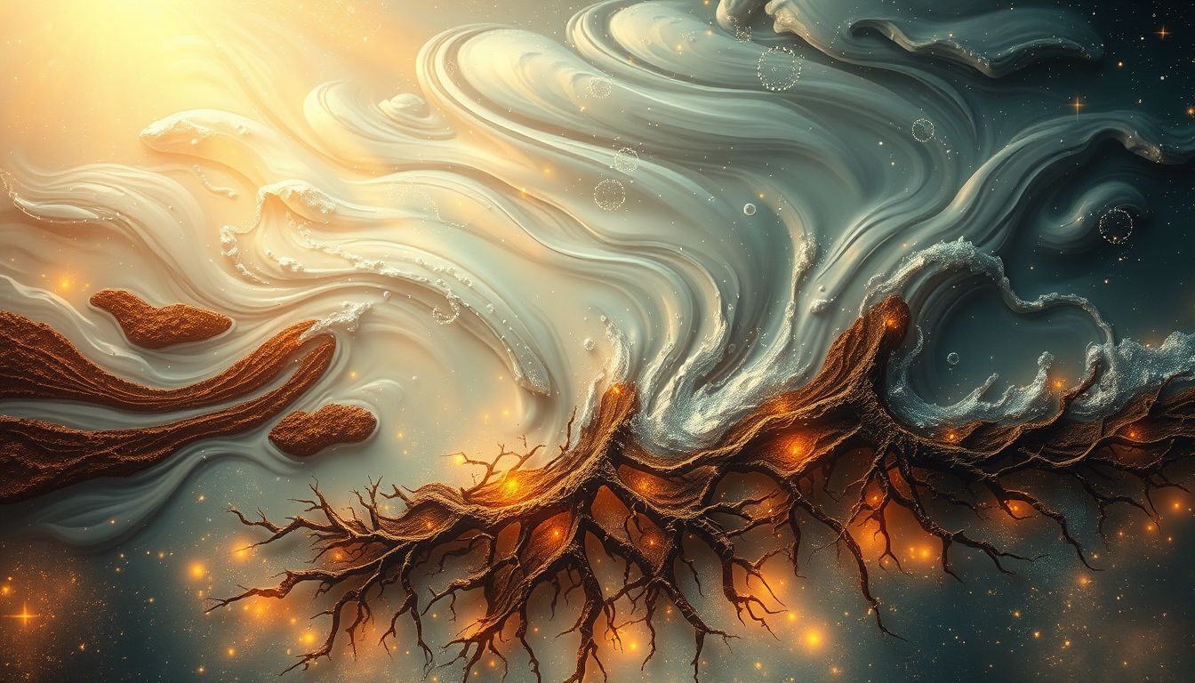 Spülwasser mit Erde symbolisiert Verwurzelung und innere Stabilität.