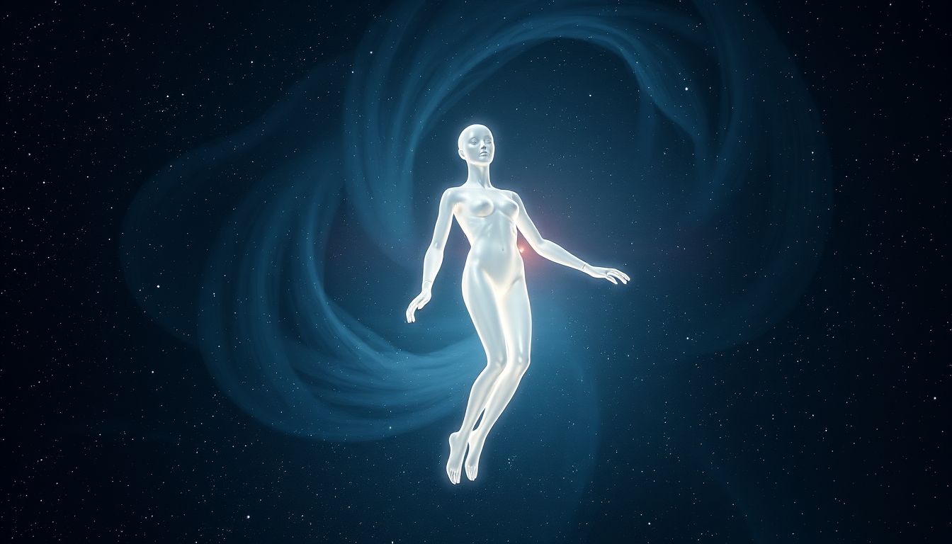 Eine lebende Schaufensterpuppe symbolisiert Selbstwahrnehmung und Kontrolle.